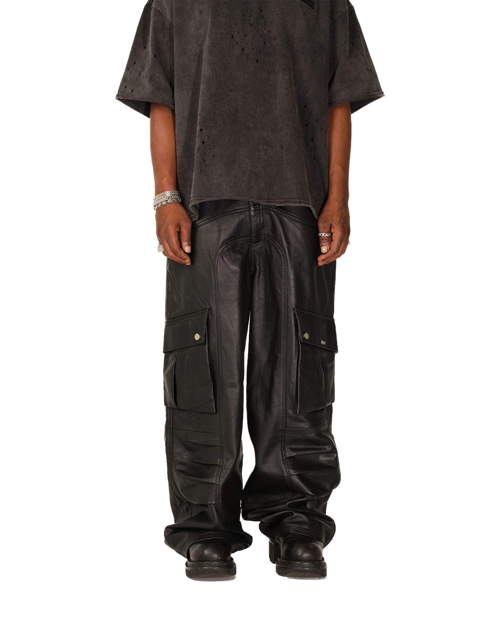 Karl Kani Belmont Cargo Pants (Leather)