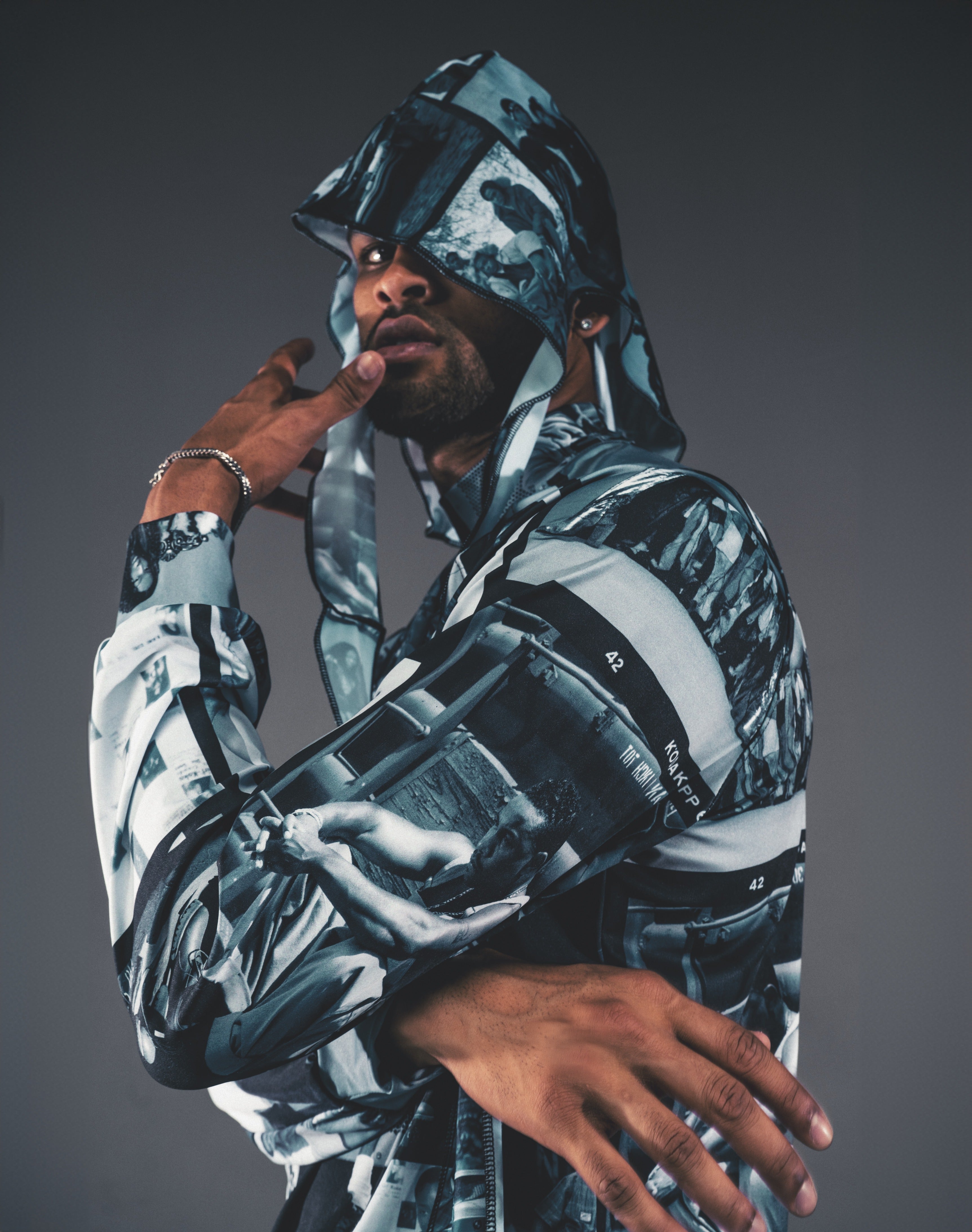 Karl Kani Dropping Dimes Head Wrap (B&W)