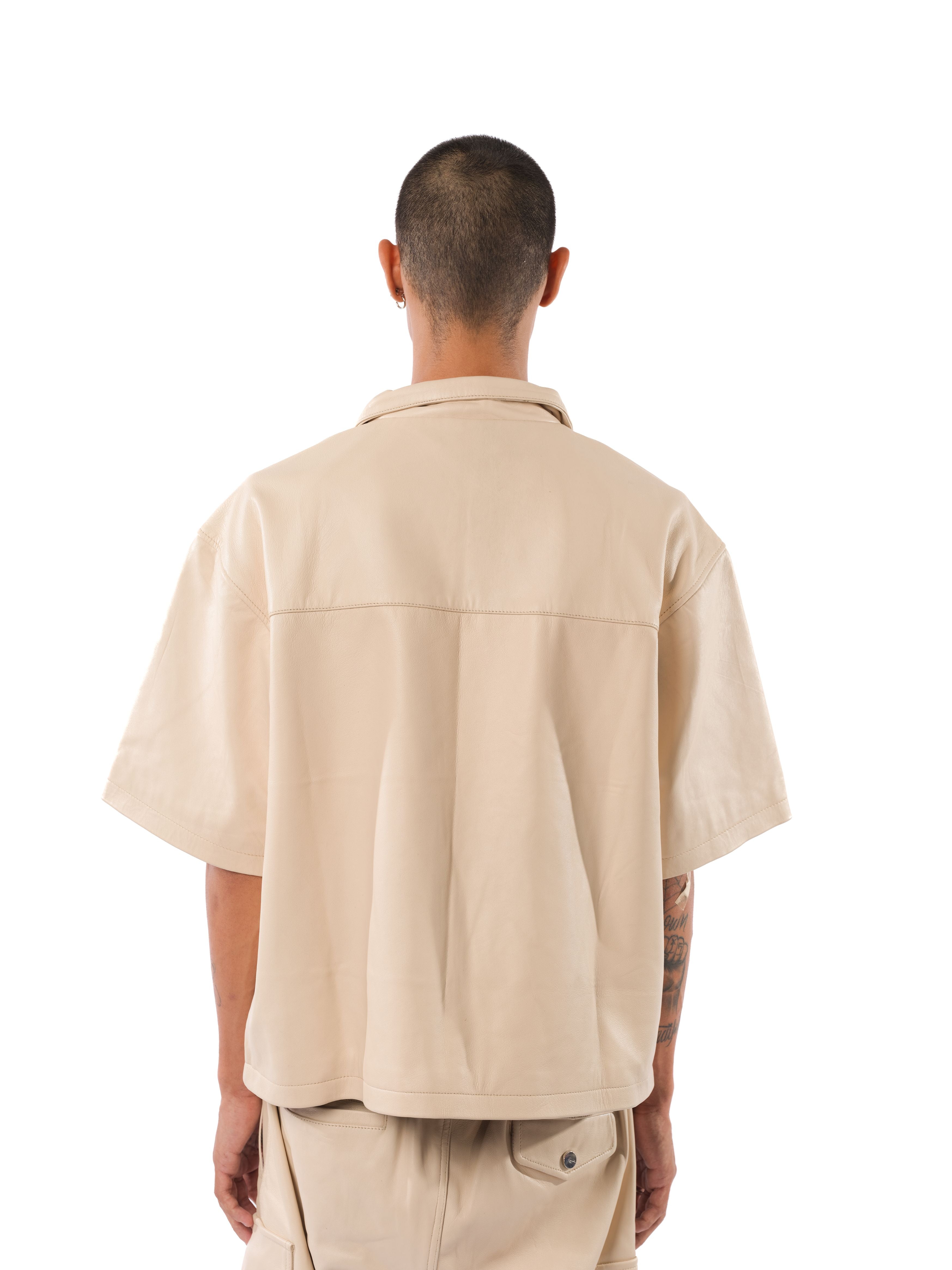 Karl Kani Ford Leather Shirt (Natural)