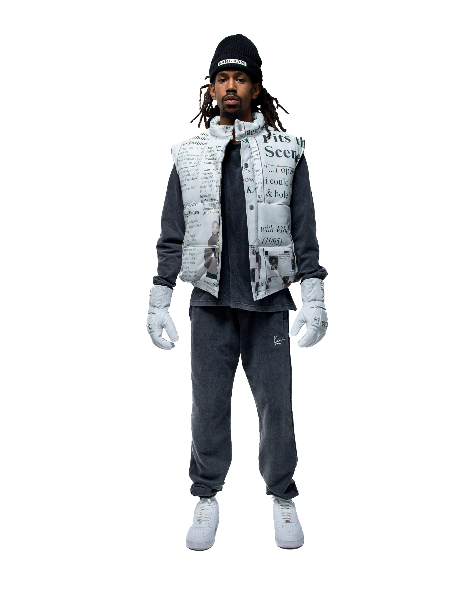 Karl Kani Harlan Leather Bubble Vest