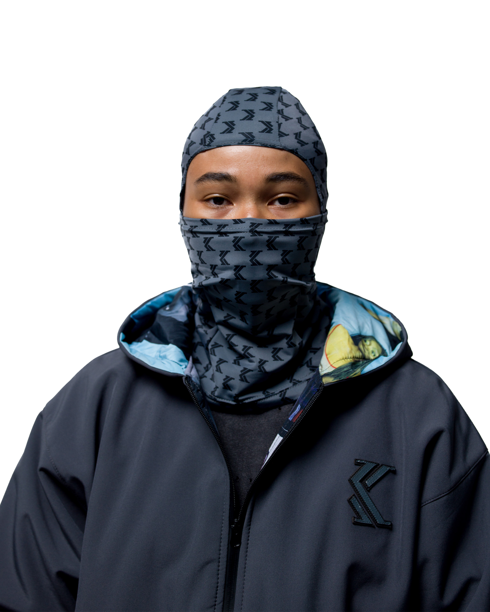 Karl Kani Knock Knock Ski Mask (Grey And Black)