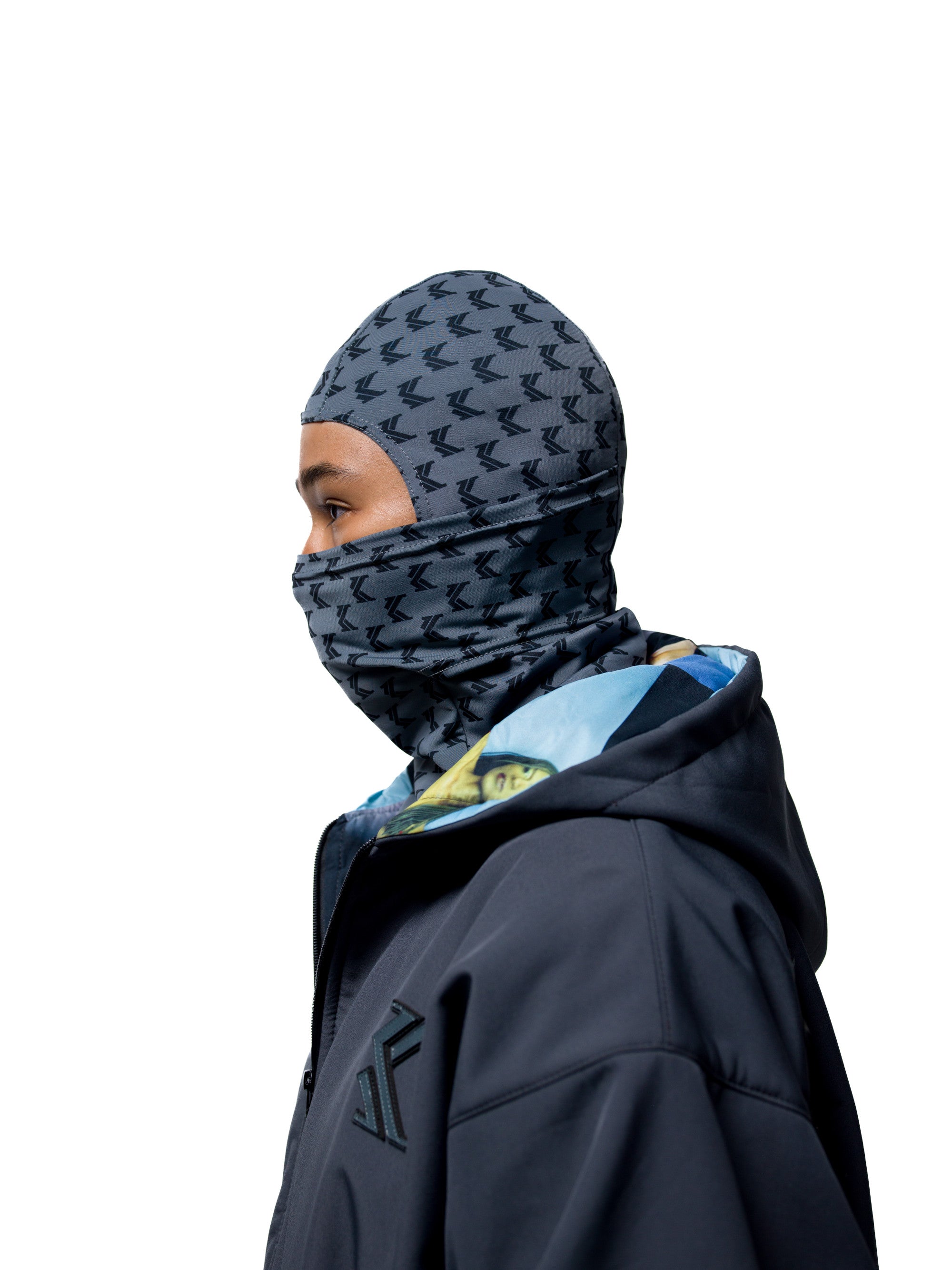 Karl Kani Knock Knock Ski Mask (Grey And Black)