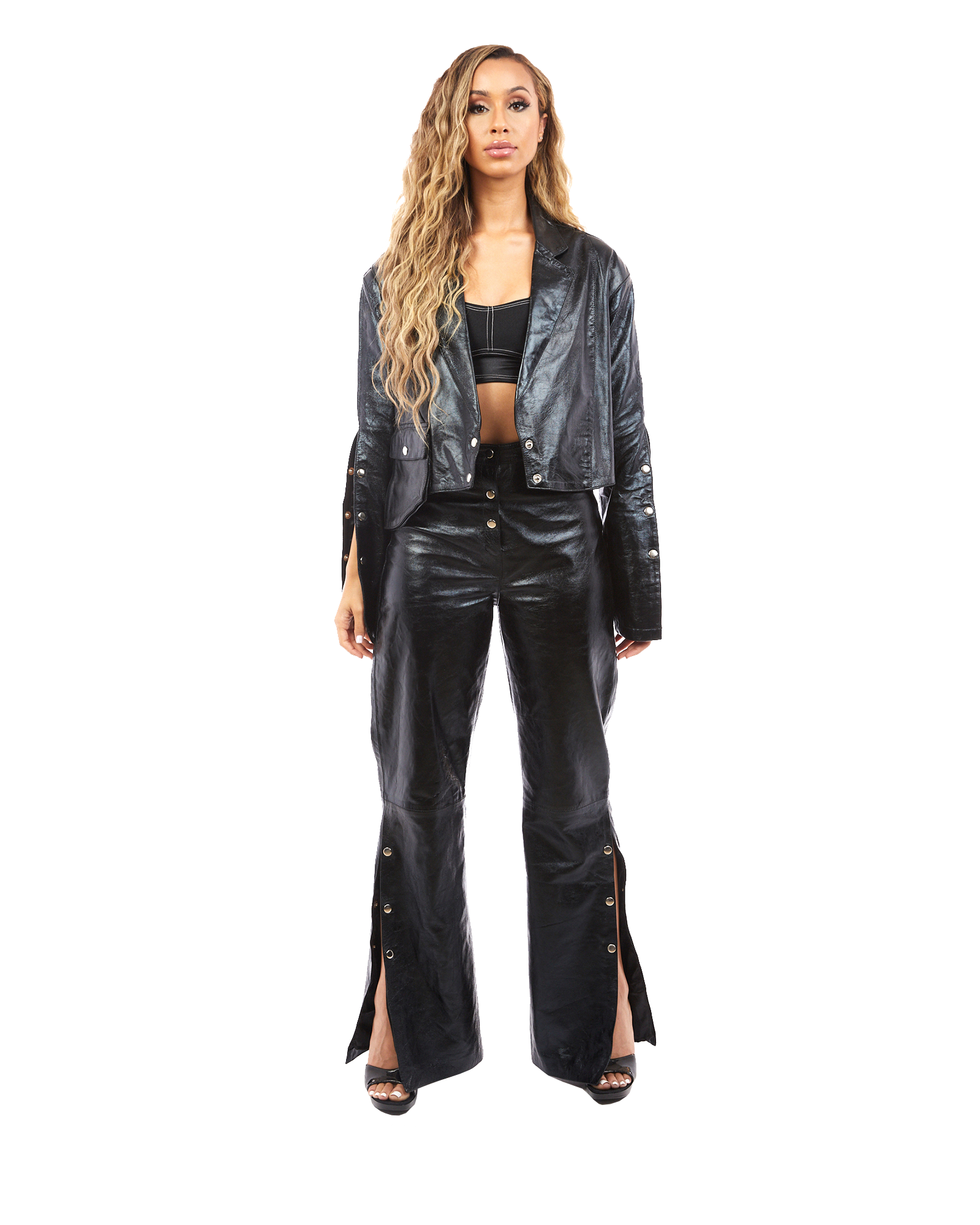 karl kani Venus Leather Jacket (Black)