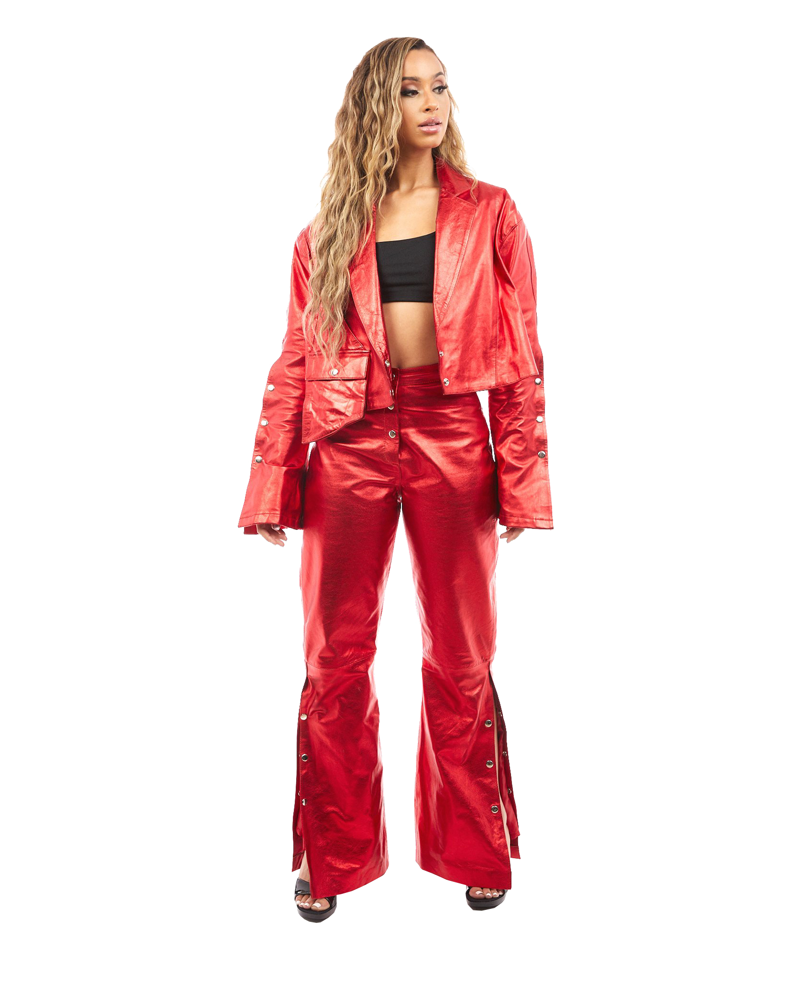 karl kani Venus Leather Pants (Red)