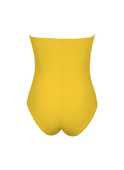 Karla Colletto Basics Ruched Bandeau With Shelf Bra