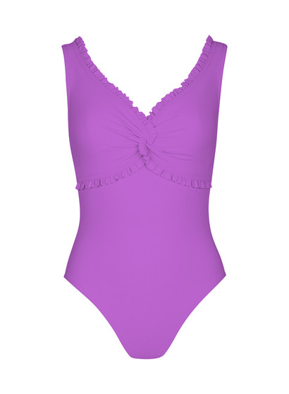 Karla Colletto Basics Ruffle V-neck Underwire Tank (SP25)