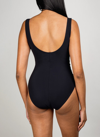 Karla Colletto Basics Ruched V-neck Underwire Tank