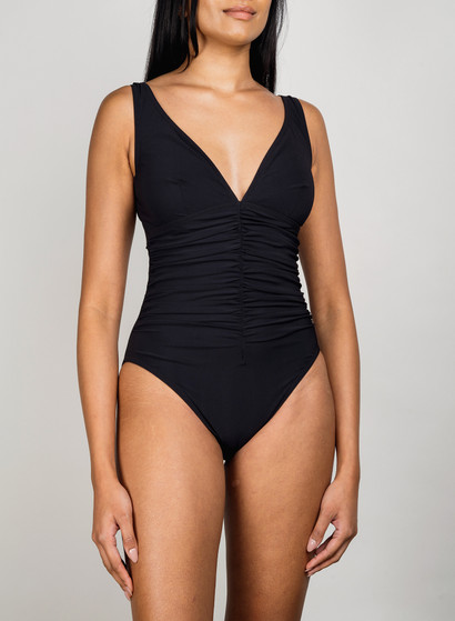 karla colletto Basics ruched v-neck underwire tank