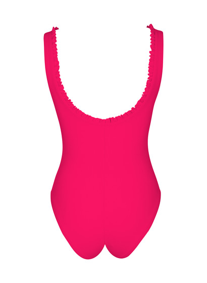 Karla Colletto Basics Ruffle V-neck Underwire Tank