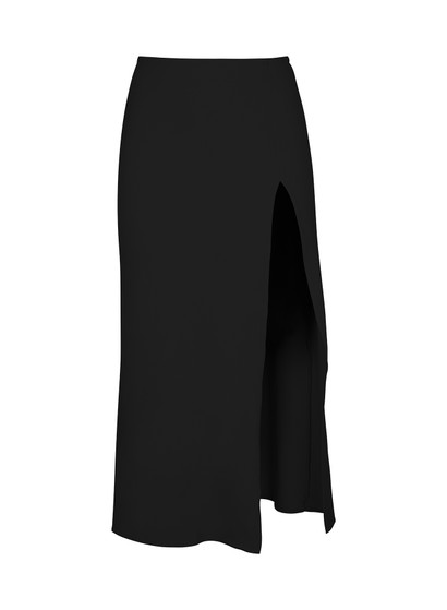 Karla Colletto Basics Slit Maxi Skirt