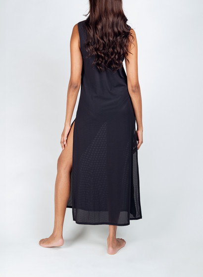 Karla Colletto Harmony Mesh Maxi Dress