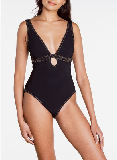 karla colletto Quinn v-neck underwire tank