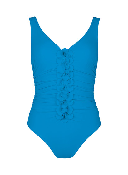 Karla Colletto Tess Ruched V-neck Tank