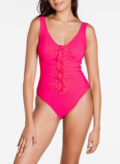 karla colletto Tess ruched v-neck tank