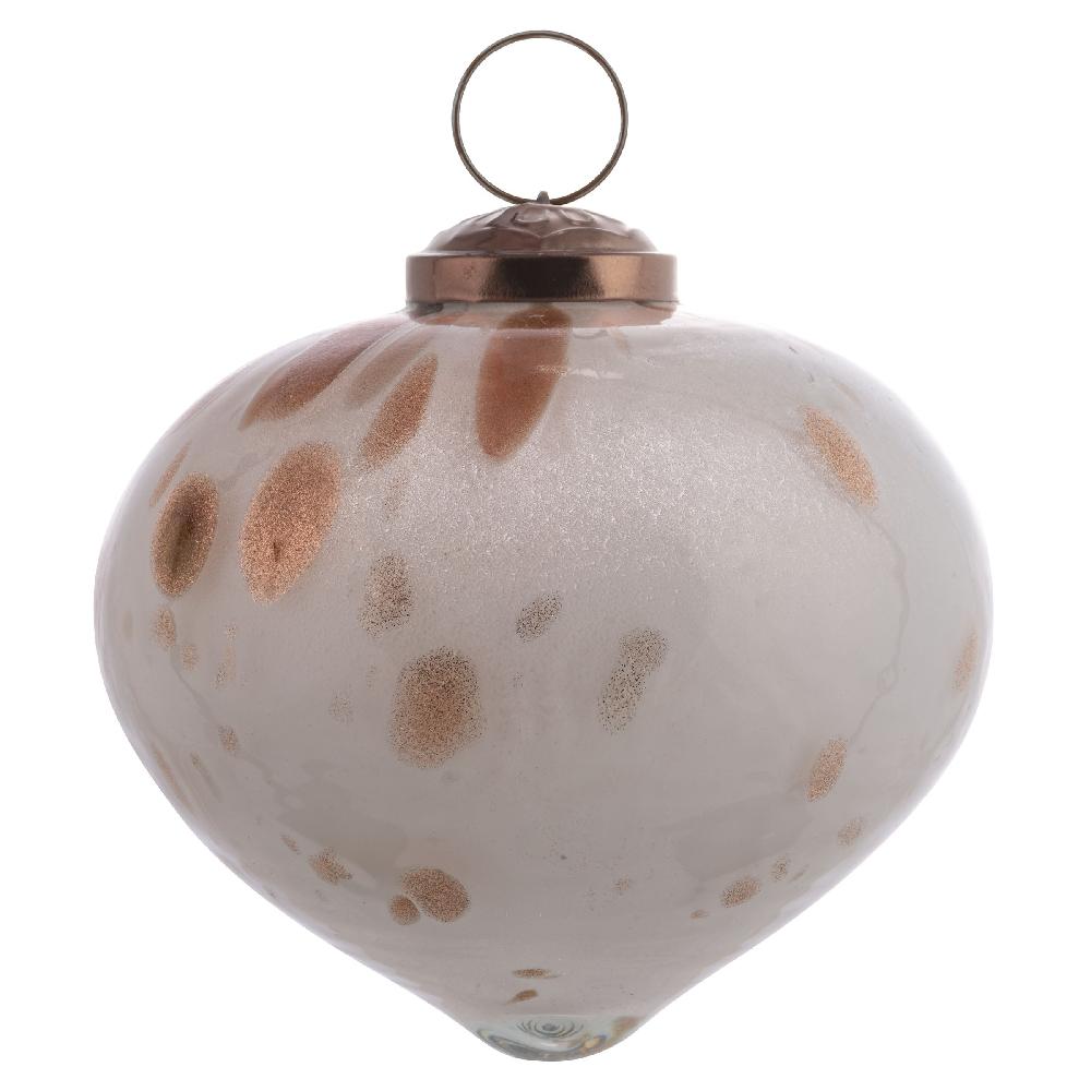 karma gifts 3.5" Bronze Speckled Drop Glass Ornament