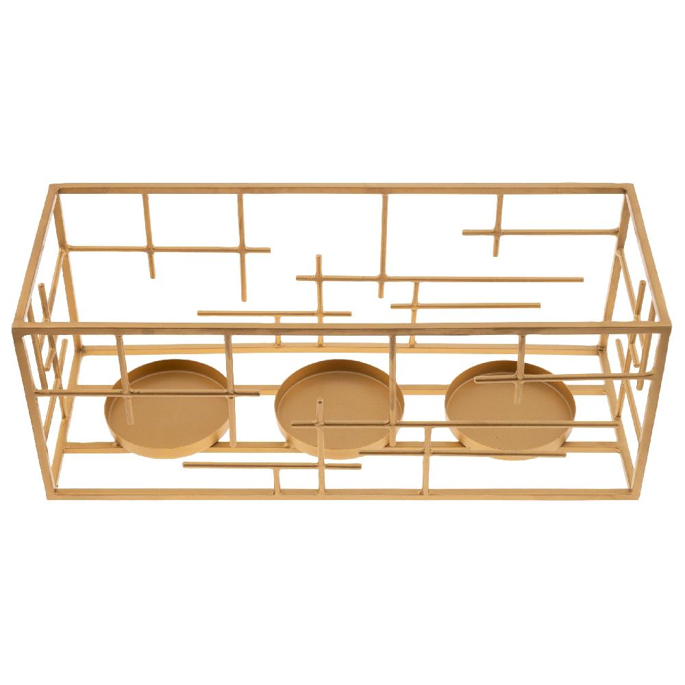 Karma Gifts Amber Hatched Metal Lantern W/ Frosted Glass