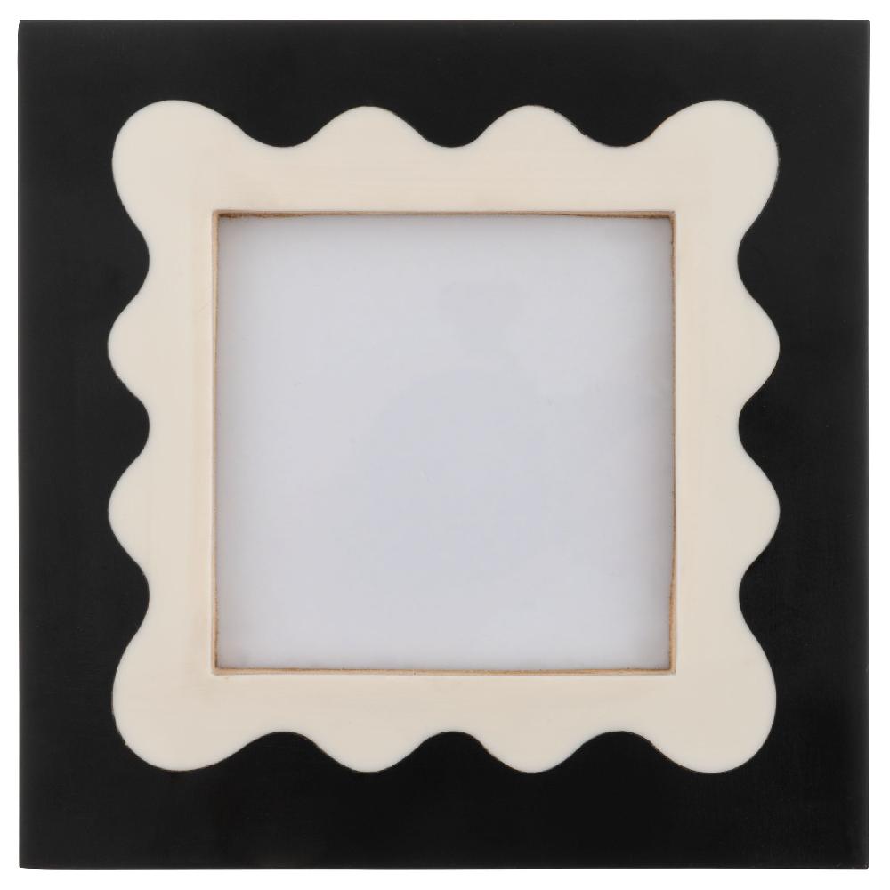 karma gifts B&W Squiggle Square Resin Picture Frame