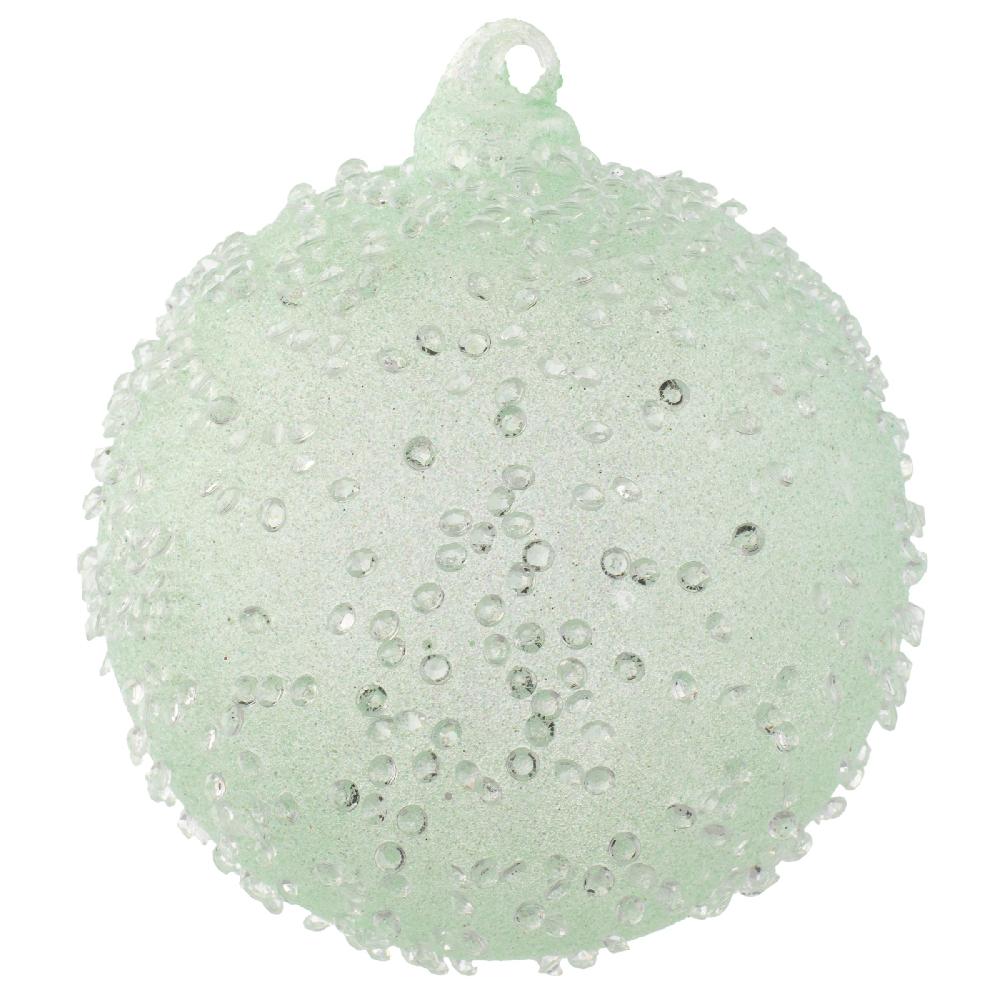 karma gifts Ball Crystal Beaded Glass Ornament Mint