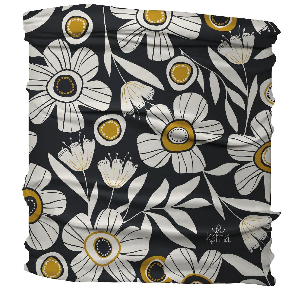 karma gifts Black and White Floral Medium Headbands