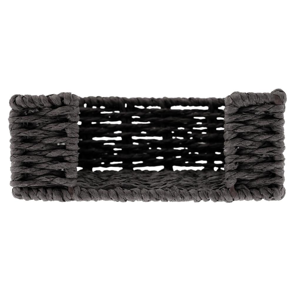 Karma Gifts Black Woven Paper Cocktail Napkin Holder