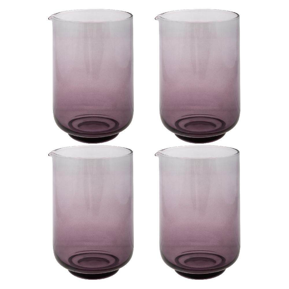 karma gifts Blackberry Set of 4 Lexi Mixing Glass Set of 4