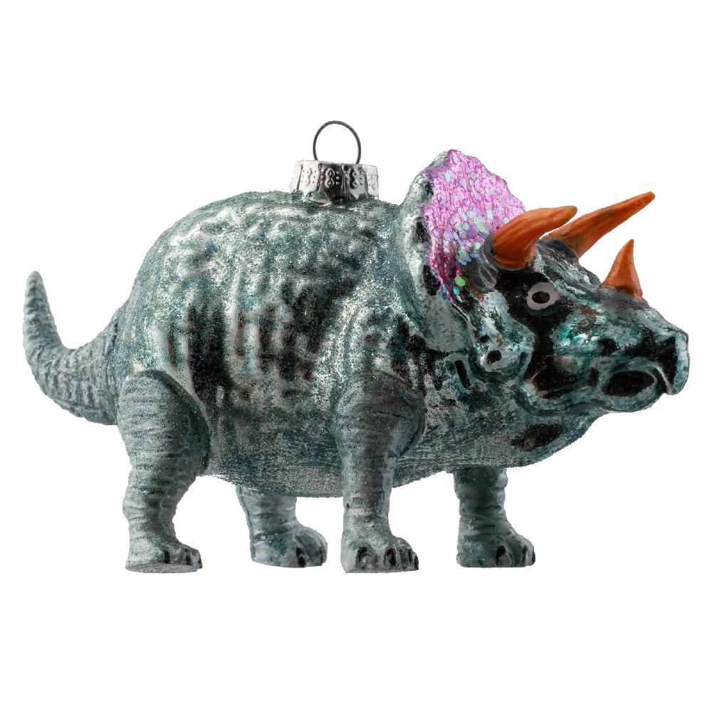 karma gifts Blue Triceratops Dinosaur Mercury Ornaments