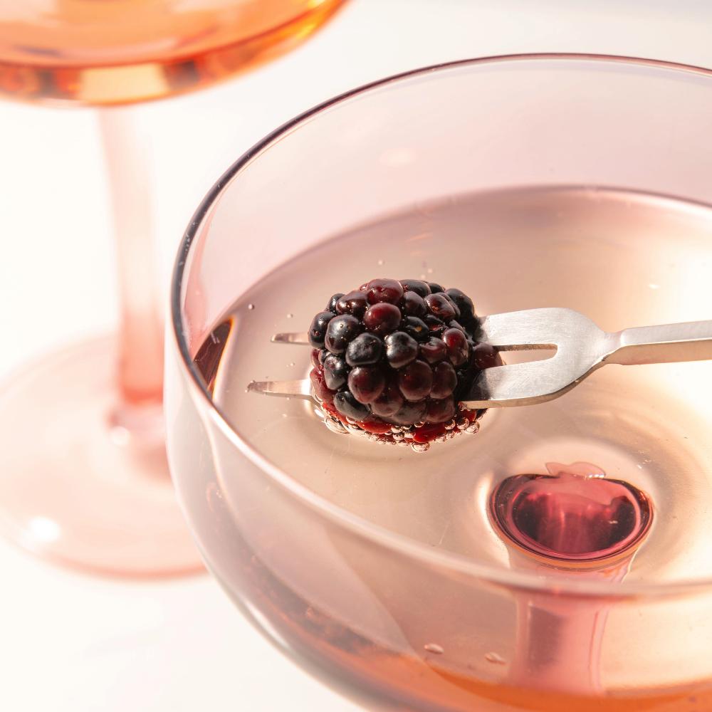 Karma Gifts Blush Set Of 4 Mid Century Champagne Coupes