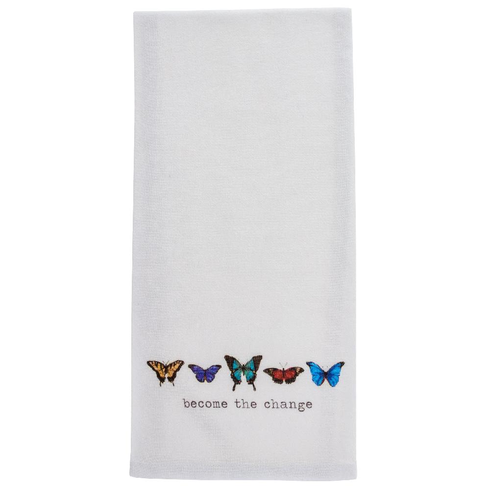Karma Gifts Butterfly Cotton Tea Towel W/ Cutting Board