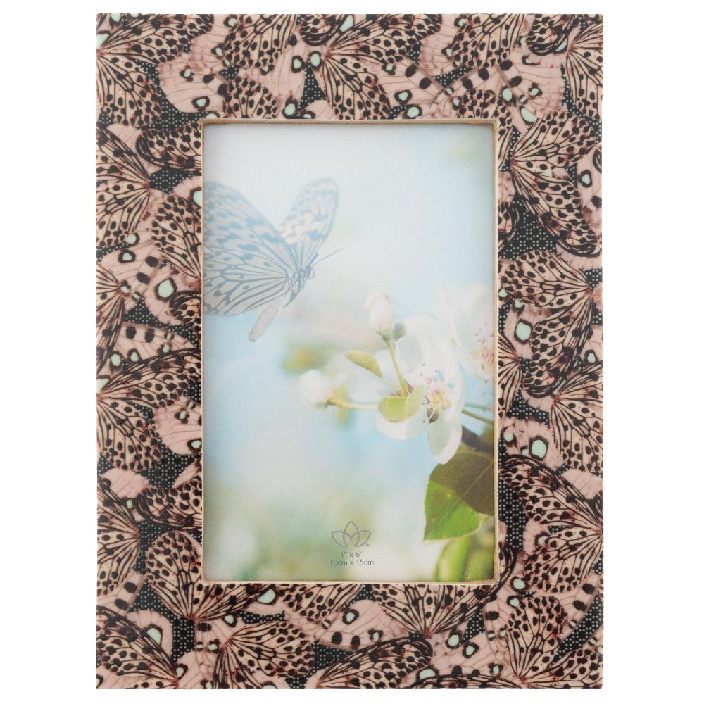 karma gifts Butterfly Pink Rectangle Resin Picture Frame