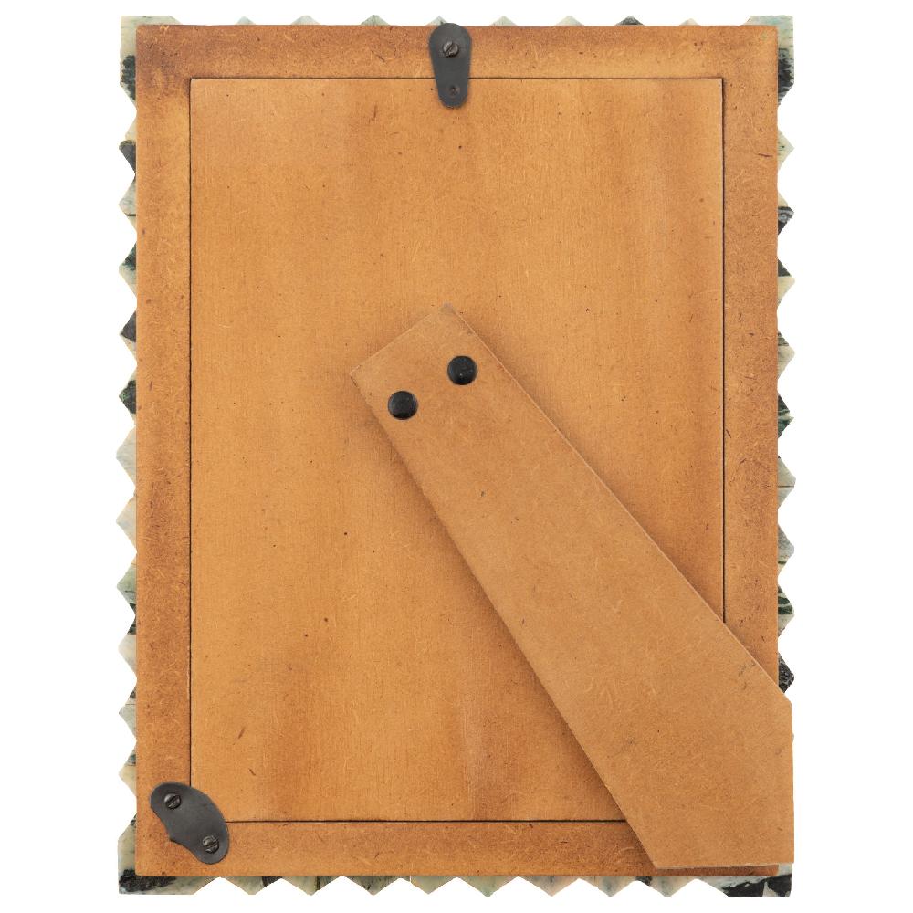 Karma Gifts Carved Edge Rectangle Natural Bone Picture Frame