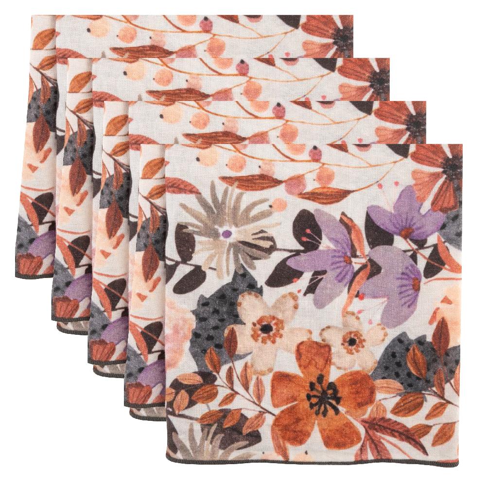 karma gifts Cinnamon Linen Blend Dinner Napkins (Set of 4)