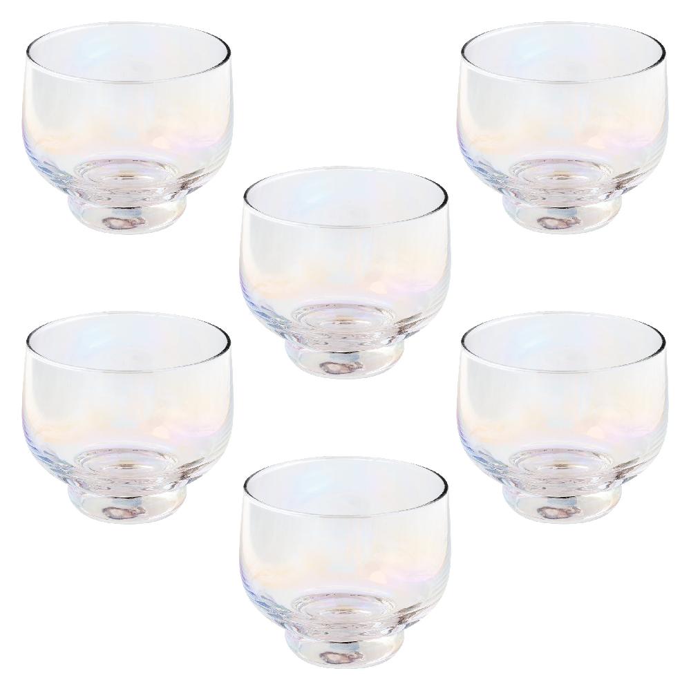 karma gifts Clear Luster Set of 6 Lexi Collection Shot Glass