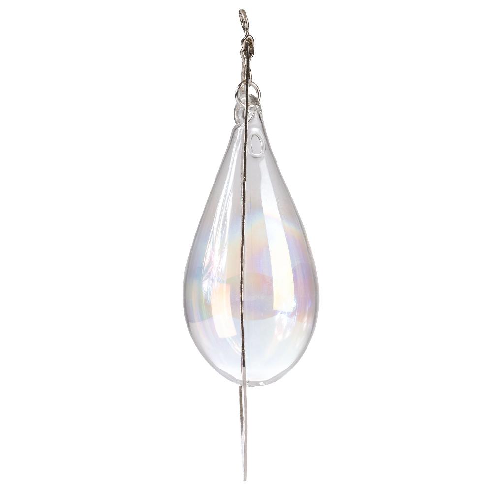 Karma Gifts Clear Luster / Silver Teardrop Florence Ornaments