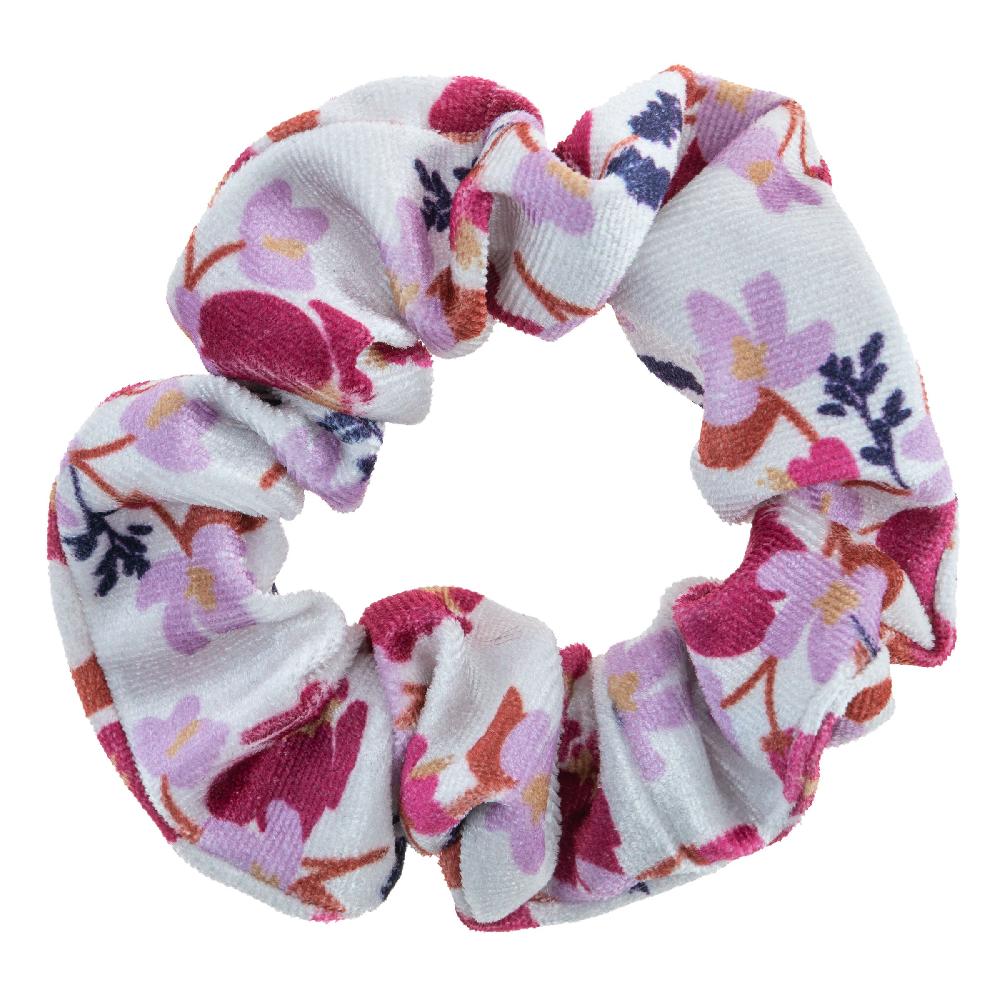 Karma Gifts Dark Navy Floral Velvet Scrunchies - 3 Pack