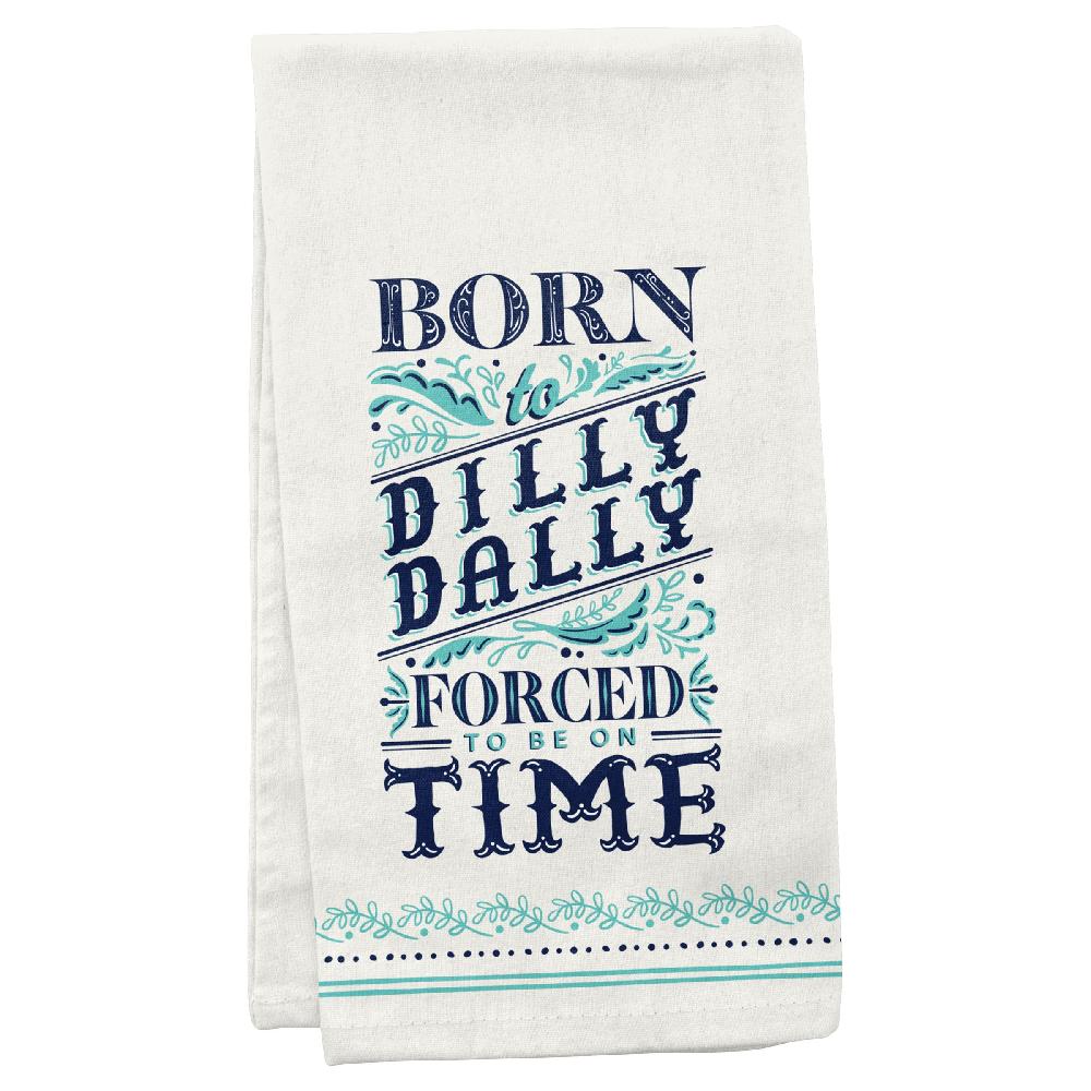 karma gifts Dilly Dally Cheeky Flour Sack Tea Towels
