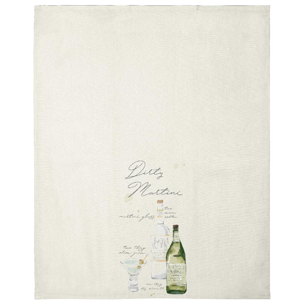 Karma Gifts Dirty Martini Speakeasy Linen Tea Towel
