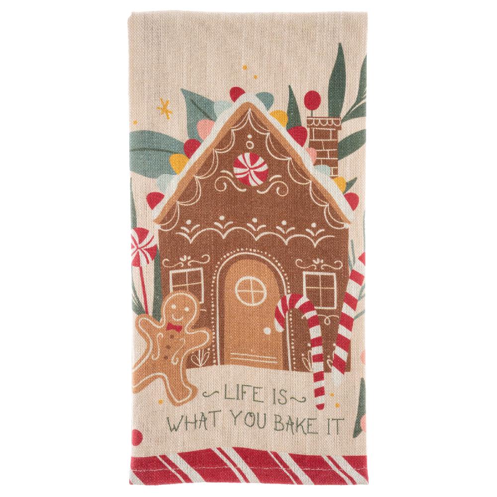 Karma Gifts Gingerbread Holiday Tea Towel With Cutting Board