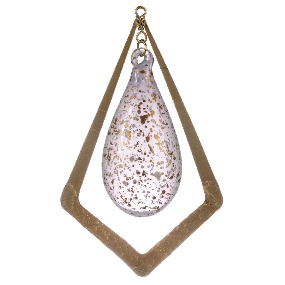 karma gifts Gold Splatter Teardrop Florence Ornament