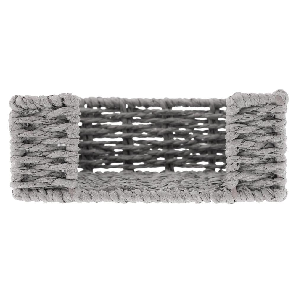 Karma Gifts Gray Woven Paper Cocktail Napkin Holder