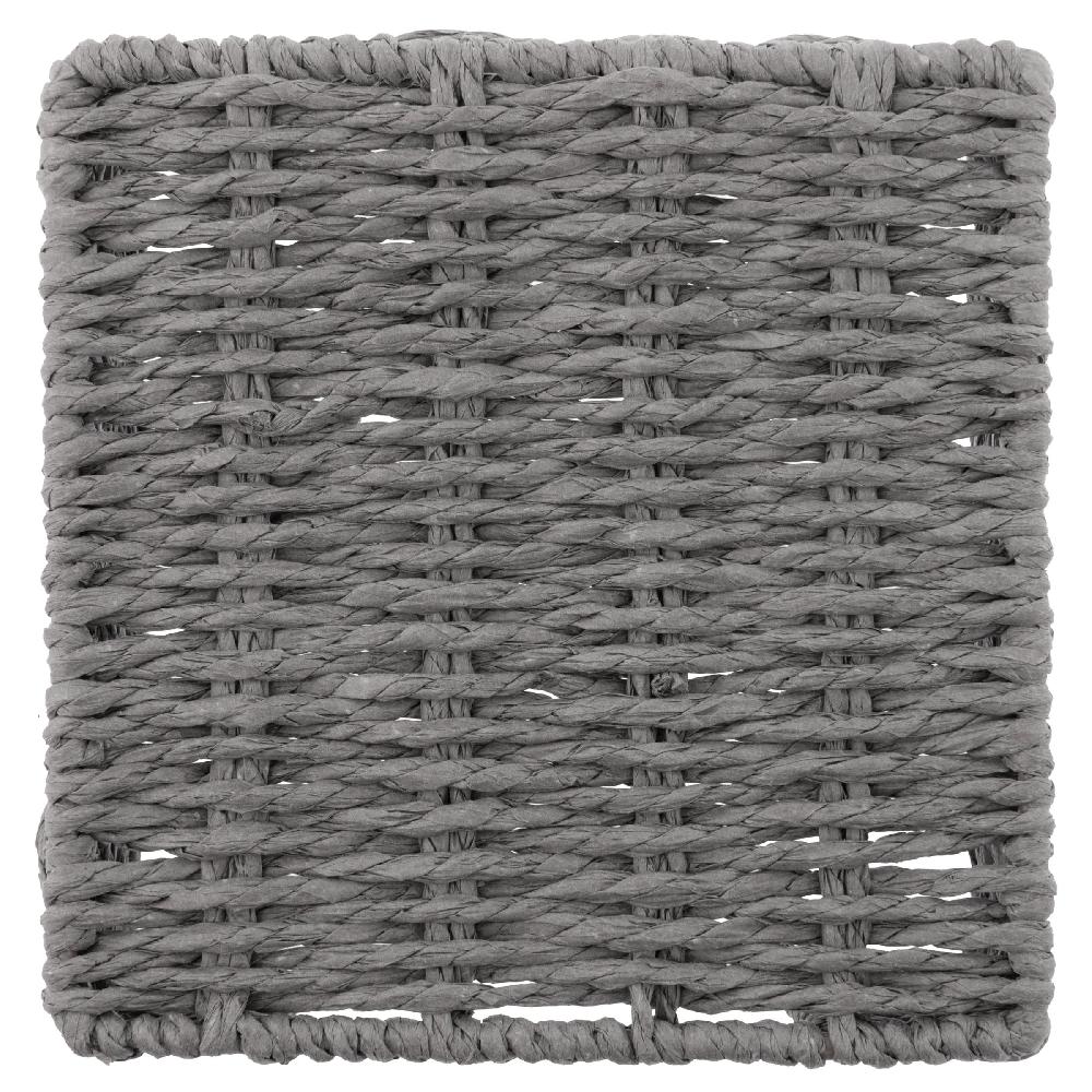 Karma Gifts Gray Woven Paper Cocktail Napkin Holder