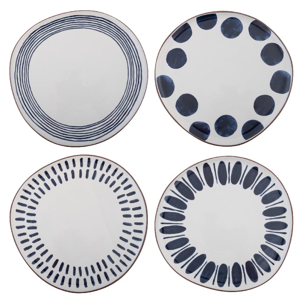 karma gifts Indigo Pattern Salad Plates Salad Plates