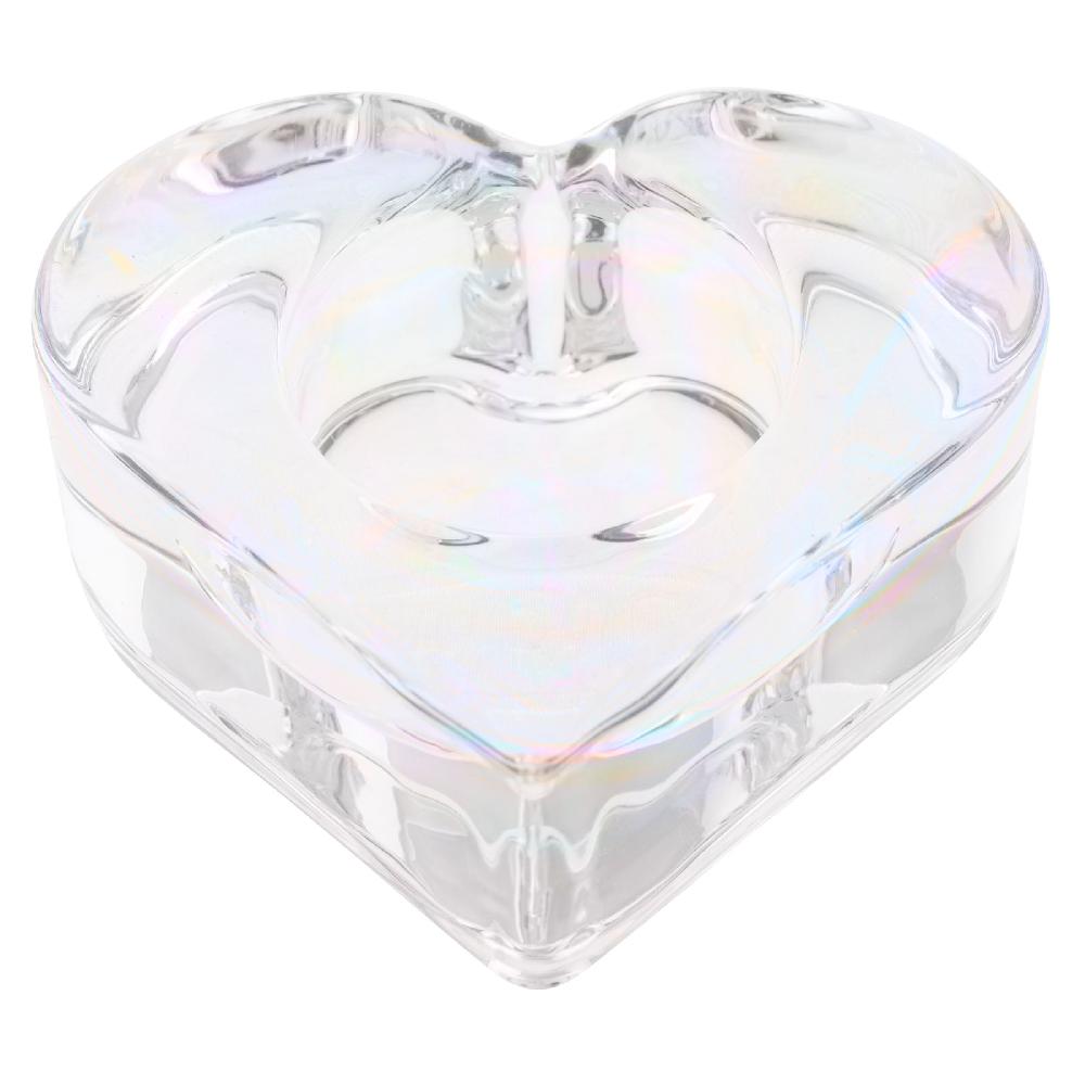 karma gifts Iridescent Glass Heart Tealight Holders