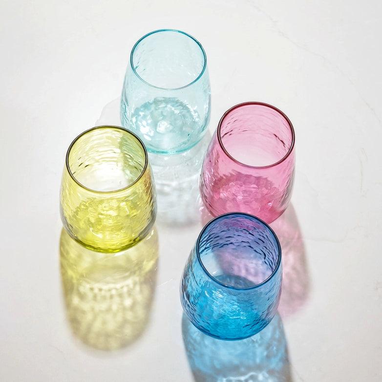 Karma Gifts Iridescent Set Of 4 Catalina Stemless Wine Glass