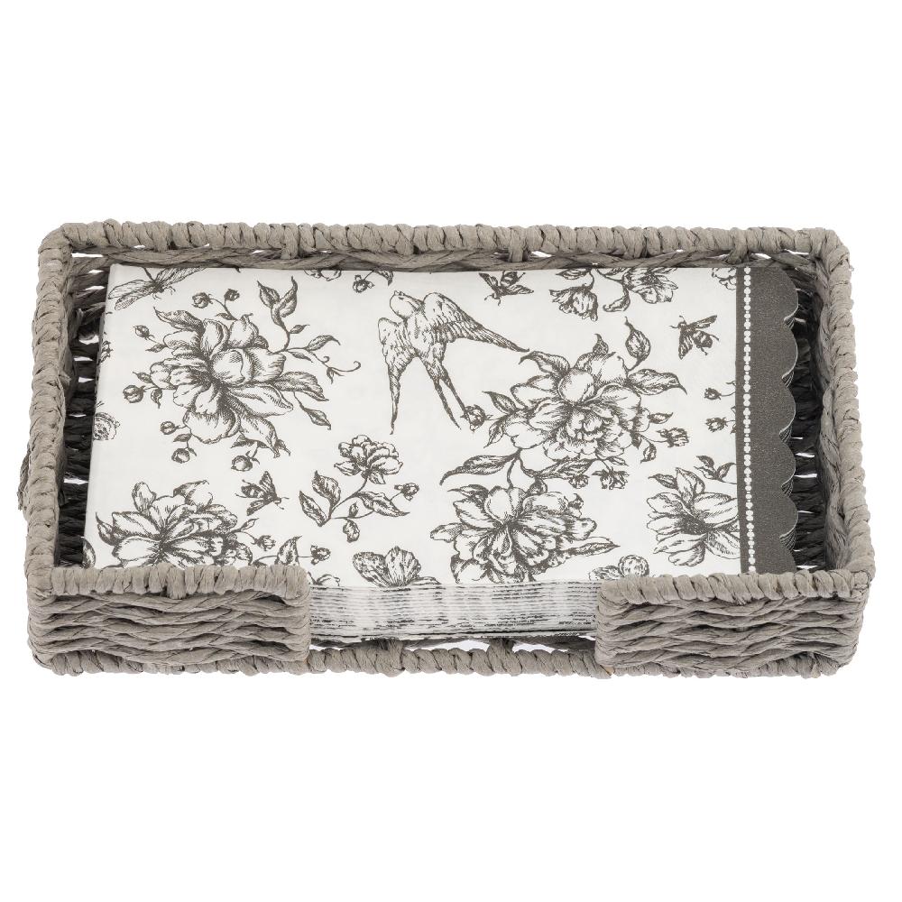 karma gifts Isabella Woven Napkin Holder & Paper Napkins Set
