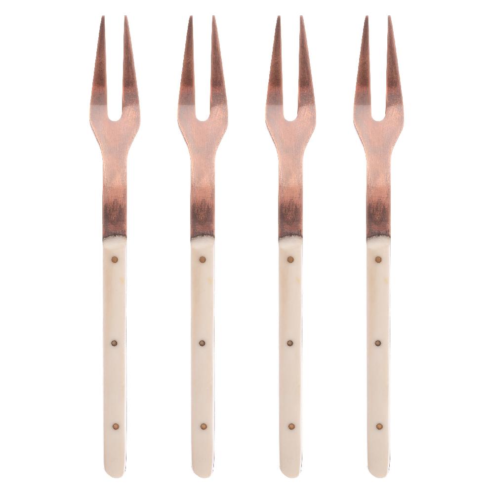 karma gifts Ivory Resin Set of 4 Ivory Resin Appetizer Forks