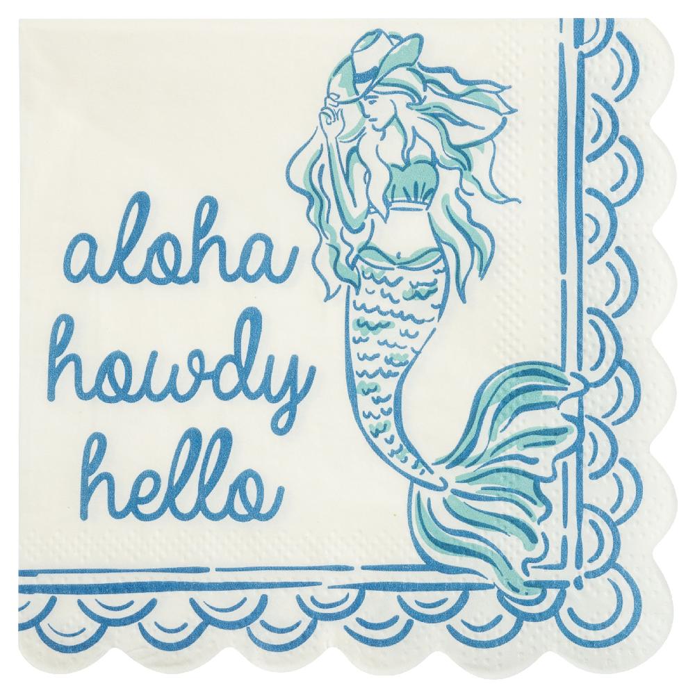 karma gifts Aloha Howdy Cocktail Paper Napkins