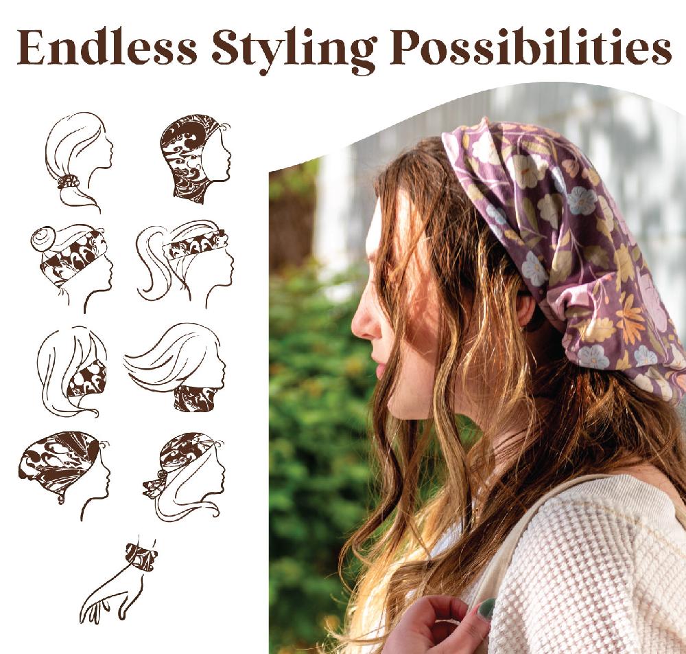 Karma Gifts Apricot Split Floral Wide Headbands