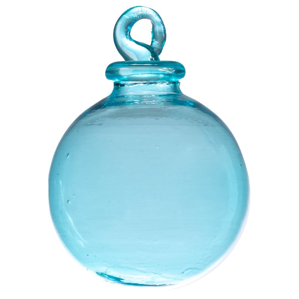 karma gifts Aqua Lucia Transparent Glass Ornament