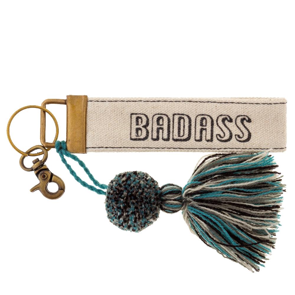 karma gifts Badass Canvas Tassel Key Chain