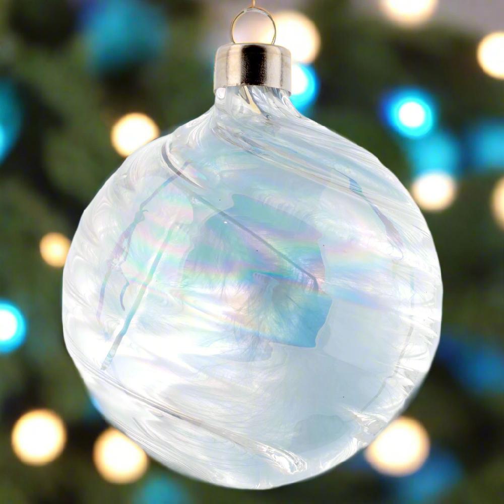 Karma Gifts Ball Feather Cloud Sea Blue Ornament